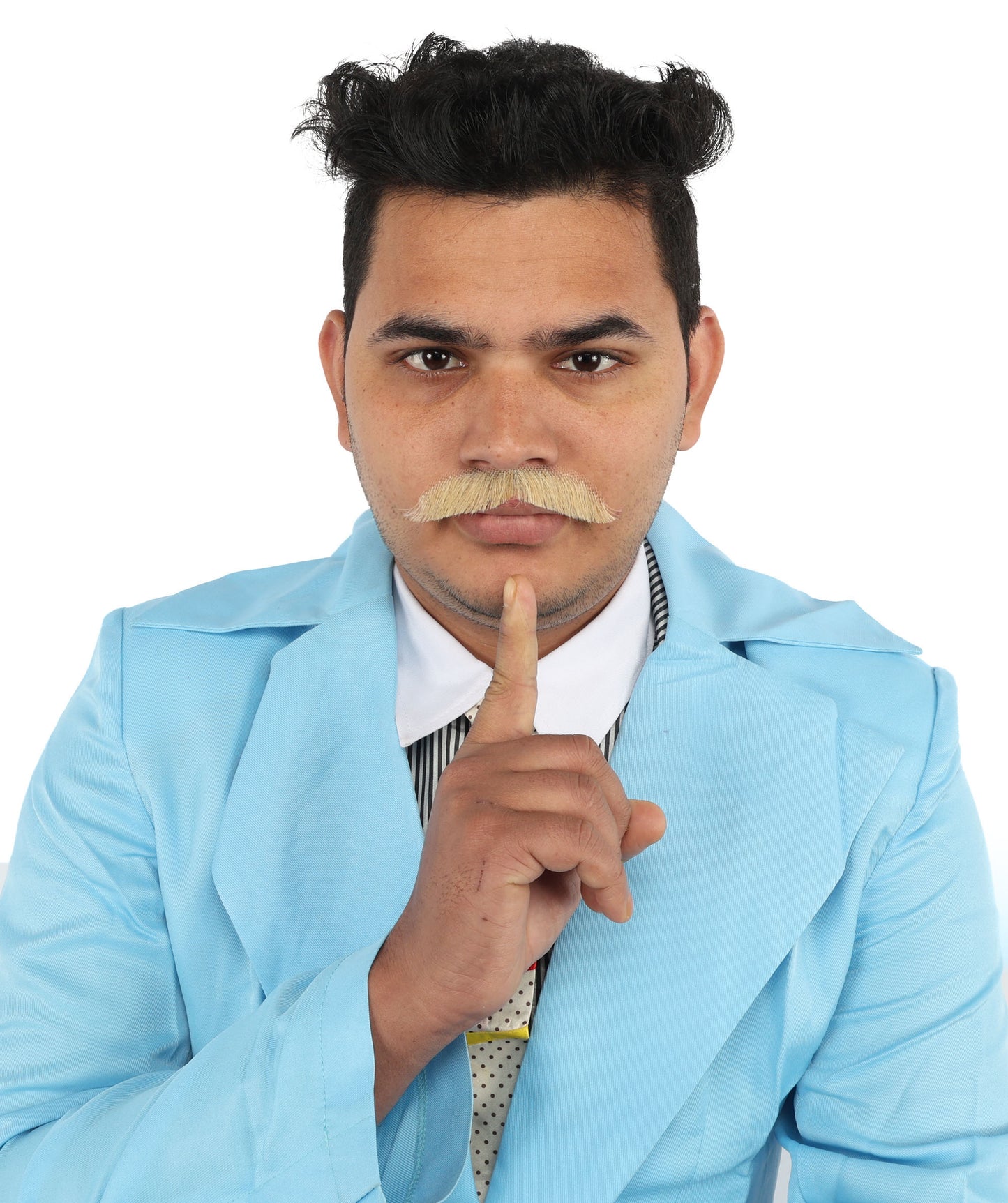 Men's Human Hair Moustache | Facial Hair Multiple Colours Option | HPO