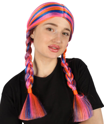 HPO Women's  Braided Gothic Wig | Multiple Color Collections TV Movie Wigs | Premium Breathable Capless Cap