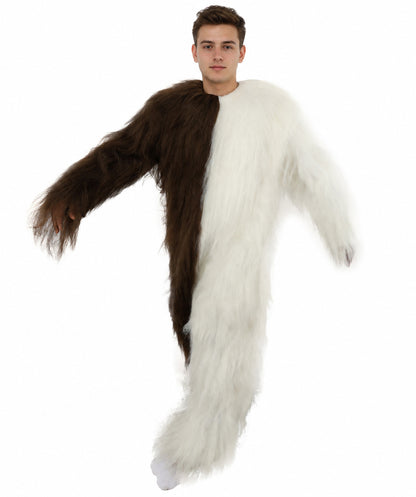 HPO  Extreme Hairy Person Two Part Costume, Mask and Bundle Set - Full-Body Hair Suit Extra-Long Costume Wig for Halloween, Cosplay & Parties - Multiple Color Options