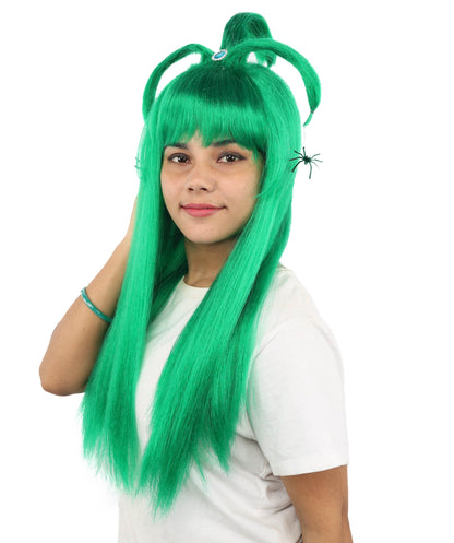 HPO Adult Women's Spider Gothic Sculpted Wig | Multiple Color Options, create of synthetic fiber, architectural spider-leg loops with blunt bangs, breathable base | Party, Halloween, theater, drag, performance, costume events