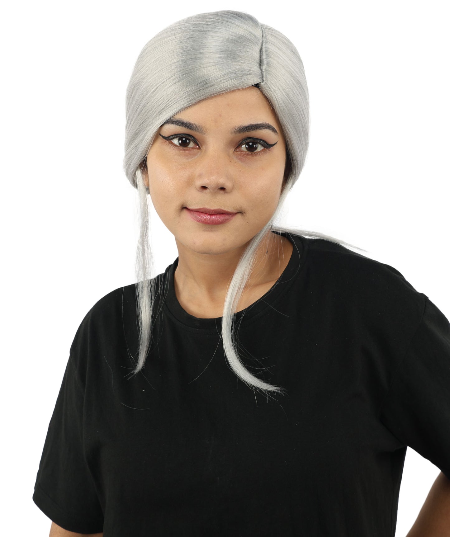 HPO Women’s Margo Gru-Inspired Long-Length Brown Wig | 17 Inch Hairpiece Halloween, Cosplay, and Themed Parties | Natural-Looking Synthetic hair with Capless Cap