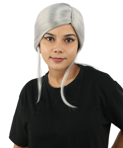 HPO Women’s Margo Gru-Inspired Long-Length Brown Wig | 17 Inch Hairpiece Halloween, Cosplay, and Themed Parties | Natural-Looking Synthetic hair with Capless Cap