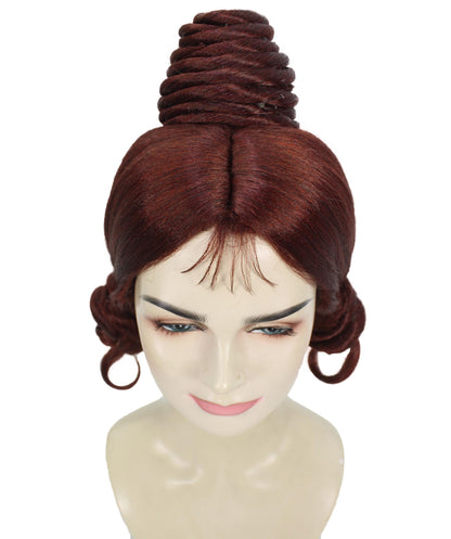 HPO Women's Haunted House Ghost Top Knot Wig I Halloween Wig I Flame-retardant Synthetic Fiber