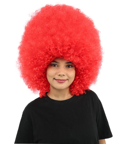 HPO Women's Giant White Glitter Afro Wig | Massive Puffy Sparkle Hair with Silver Sheen, Synthetic Fiber & Breathable Cap | Halloween, Troll Roleplay, 70s Disco Party, Theater & Funny Costume