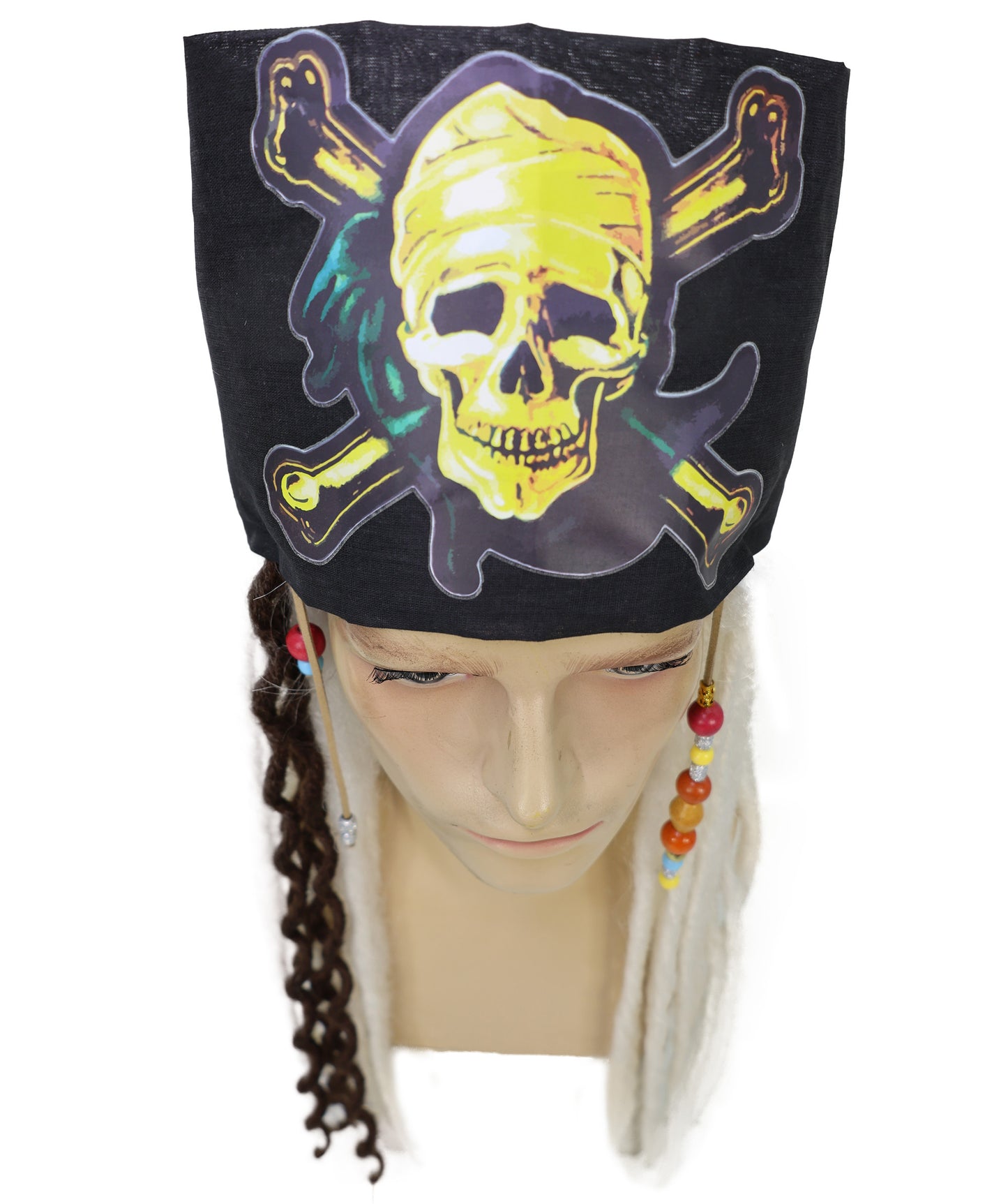 HPO Men's Pirate Dreadlocks Multicolor Options Wig | Halloween and Cosplay Wig | Flame-retardant Synthetic Fiber