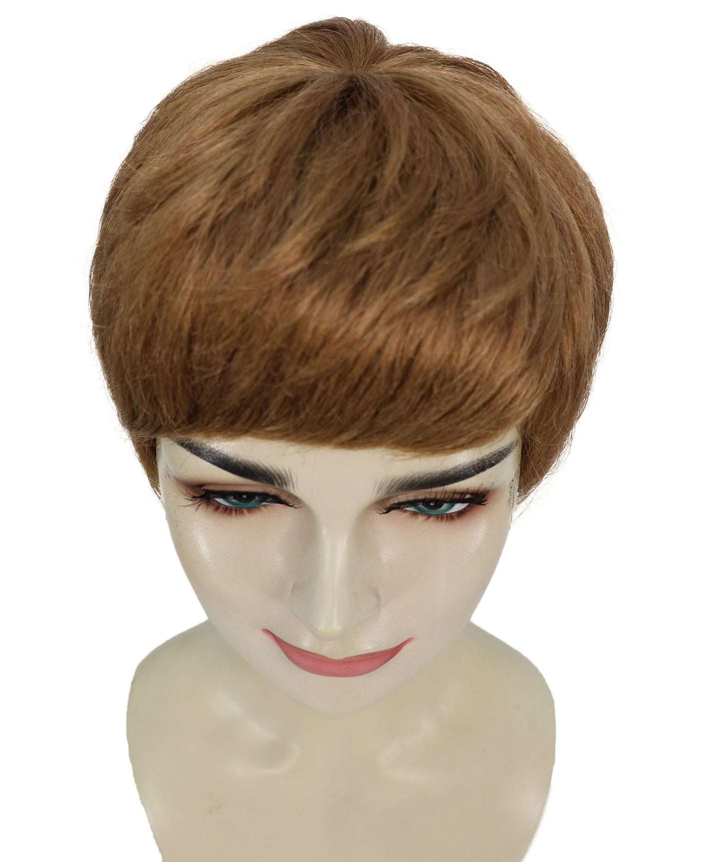 HPO Adult Women’s Chic Honey Blonde Pixie Cut Wig | Sleek Short Layered Style | Ideal for Halloween | Breathable Capless Cap