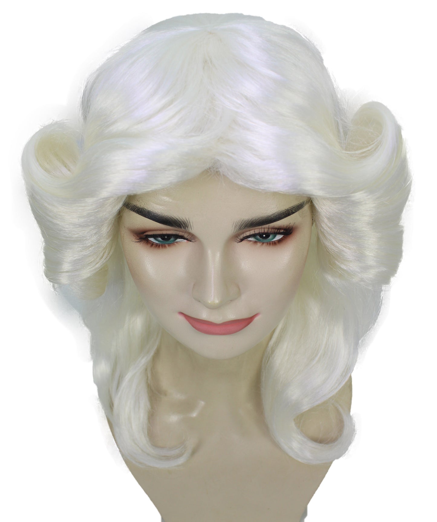 HPO Women's 70's Flick Multiple Color Retro Wig, Flame-retardant Synthetic Fiber