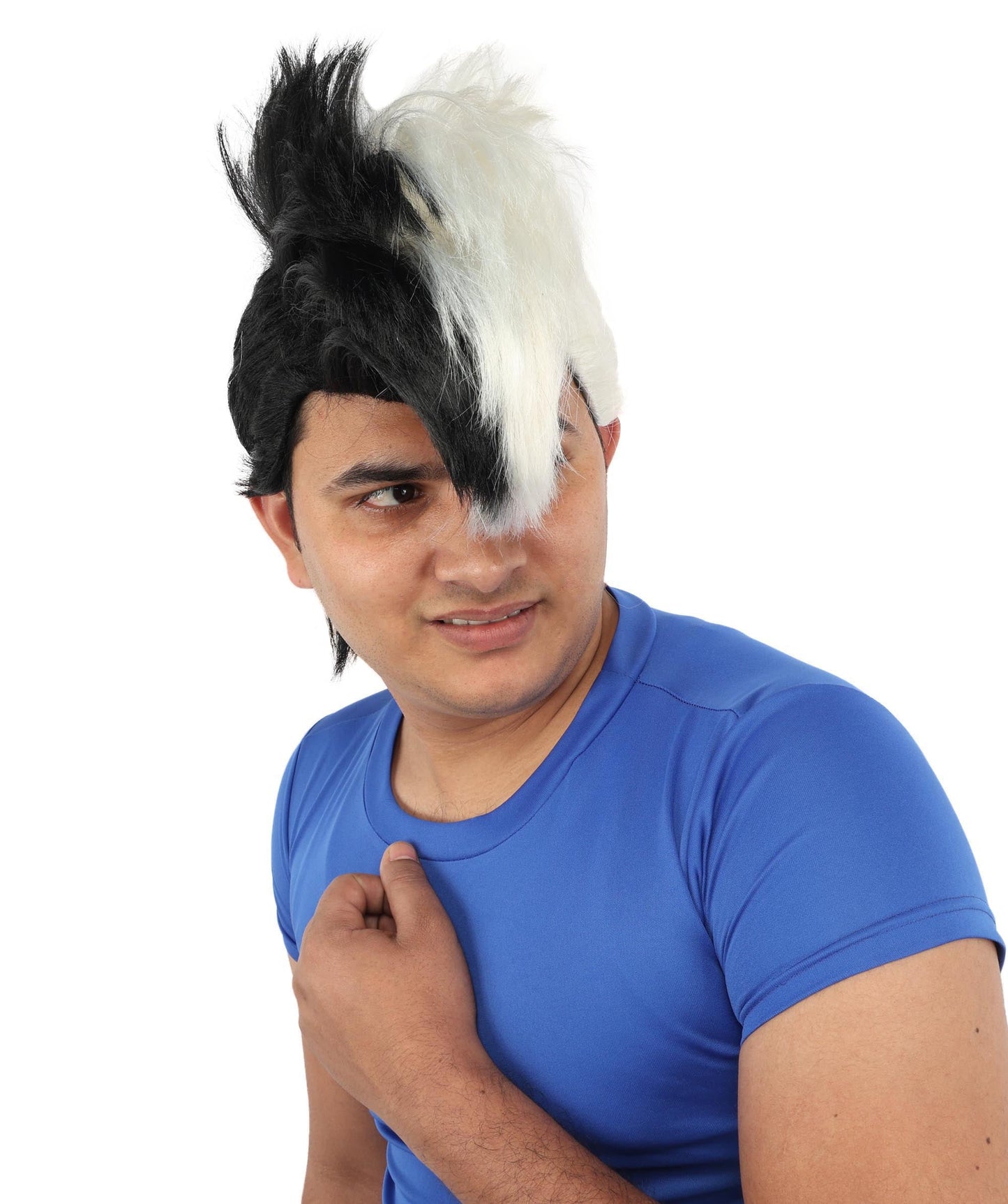 Adult Men’s  Animated Goofy Dog Movie Mohawk Wig | Multicolor Options | Perfect for Halloween | Flame-retardant Synthetic Fiber