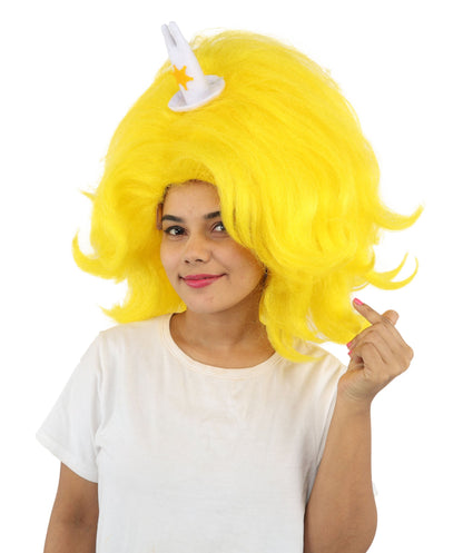 HPO Adult Women's Long Red Bob Wig | Straight Shoulder-Length Black Hair with Blunt Bangs, Included Accessory Set & Breathable Cap | Halloween, Anime Roleplay, Costume Party & Daily Wear