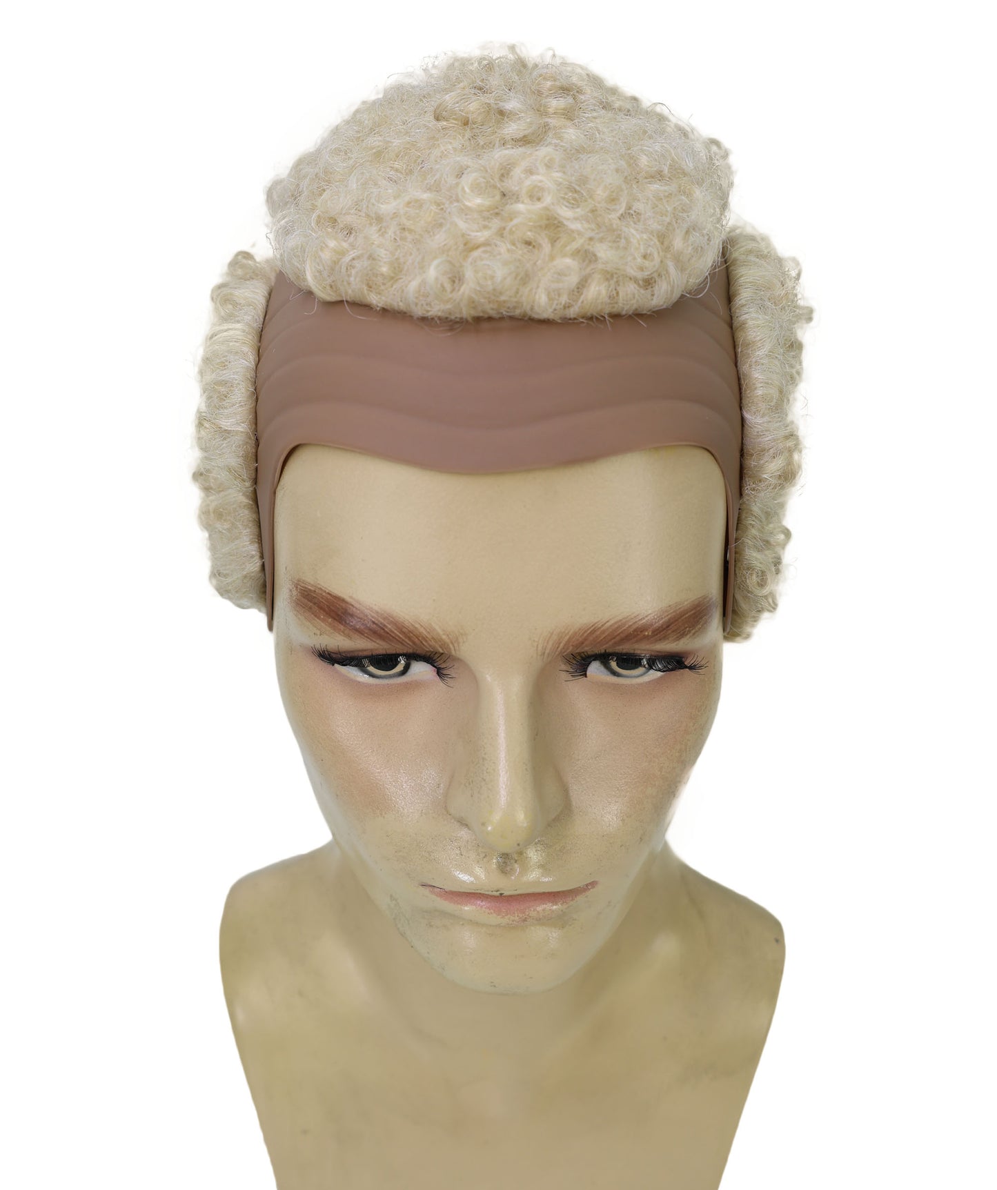 HPO Adult Men’s Platinum Blonde Buzz Cut Wig | Fighter Inspired Video Game Hairstyle | Flame-retardant Synthetic Fiber