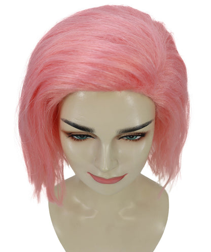 Adult Women's 10" Inch Short Length Halloween Cosplay Ombre Pop Star Fireworks Costume Wig, Synthetic Soft Fiber Hair | Multicolor Options | HPO