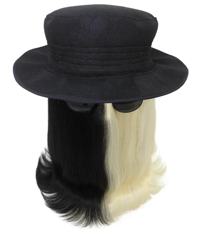 Black & Blonde Straight Creature Wig