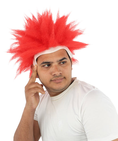 Men's Spiky Clown Theatrical Wig | Multicolor Options | Create of synthetic fiber, massive spiky volume, integrated forehead piece | Party, Halloween, theater, drag, performance, costume events