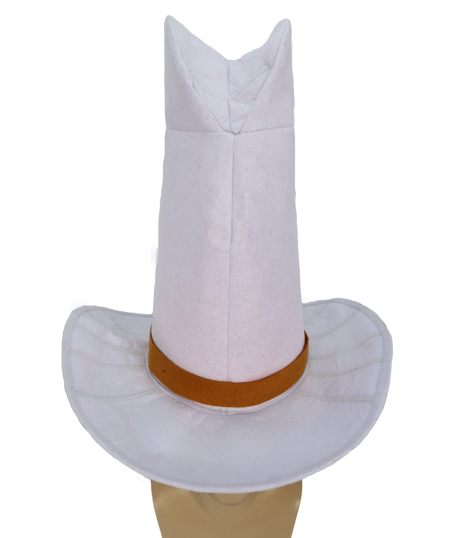 HPO Troll-Inspired Cowboy Wig – Funny Orange Character Hair with Tall White Hat Style | Halloween & Party Use
