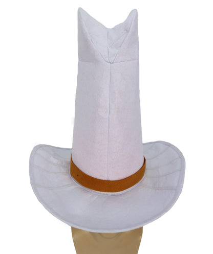 HPO Troll-Inspired Cowboy Wig – Funny Orange Character Hair with Tall White Hat Style | Halloween & Party Use