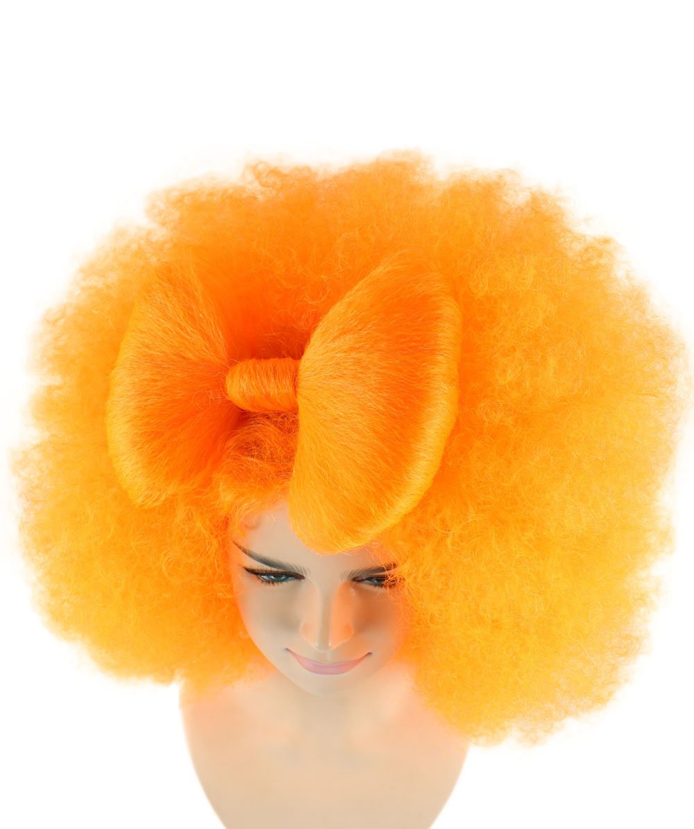 HPO Women's Jumbo Afro Small Bow Wigs Collections | Super Size Halloween Wigs | Premium Breathable Capless Cap