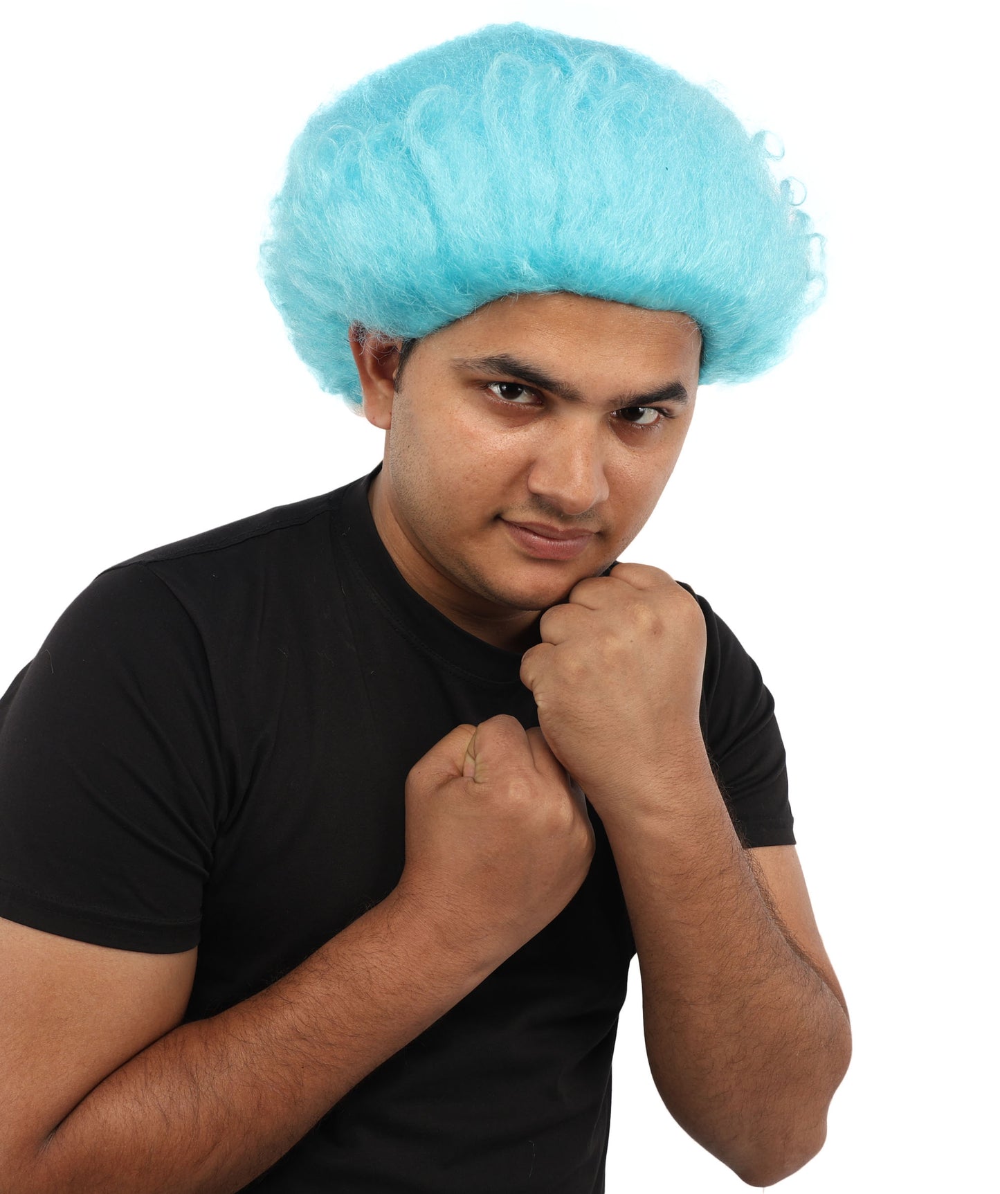 HPO Men's Wild Rocker Wig | Multicolor Options | Voluminous Frizzy Heavy Metal Hair, Two Tone Gradient & Breathable Cap | Halloween, Rock Troll Roleplay, 80s Costume, Theater & Concert Events