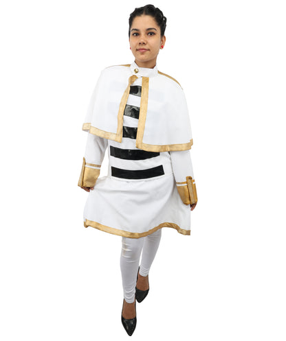 C-ZOFEK Frieren Elf Cosplay White Costume White Cape| Skirt, Pantyhose, Earrings