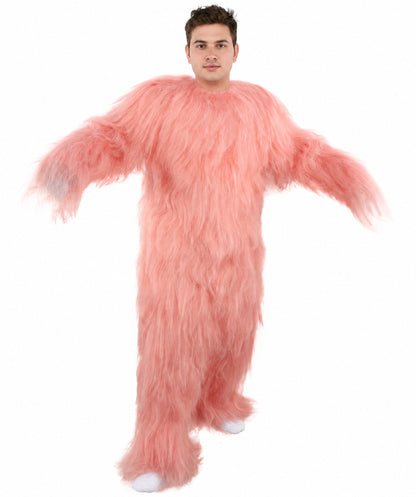 HPO Unisex Extreme Hairy Person Costume, Mask and Bundle - Full-Body Hair Suit Extra-Long Ash Brown Costume Wig for Halloween, Cosplay & Parties