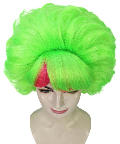 80’s Pop Neon and Pink Wig for Women | Short Flip Rave Punk Hair | Retro Halloween Party Accessory