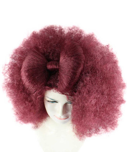 HPO Women's Jumbo Afro Small Bow Wigs Collections | Super Size Halloween Wigs | Premium Breathable Capless Cap