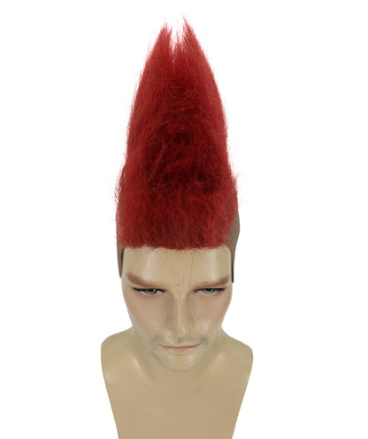 HPO Men’s Red Spiky Wig | Cosplay, and Themed Events | Bold, High-Volume Style for Character Transformation