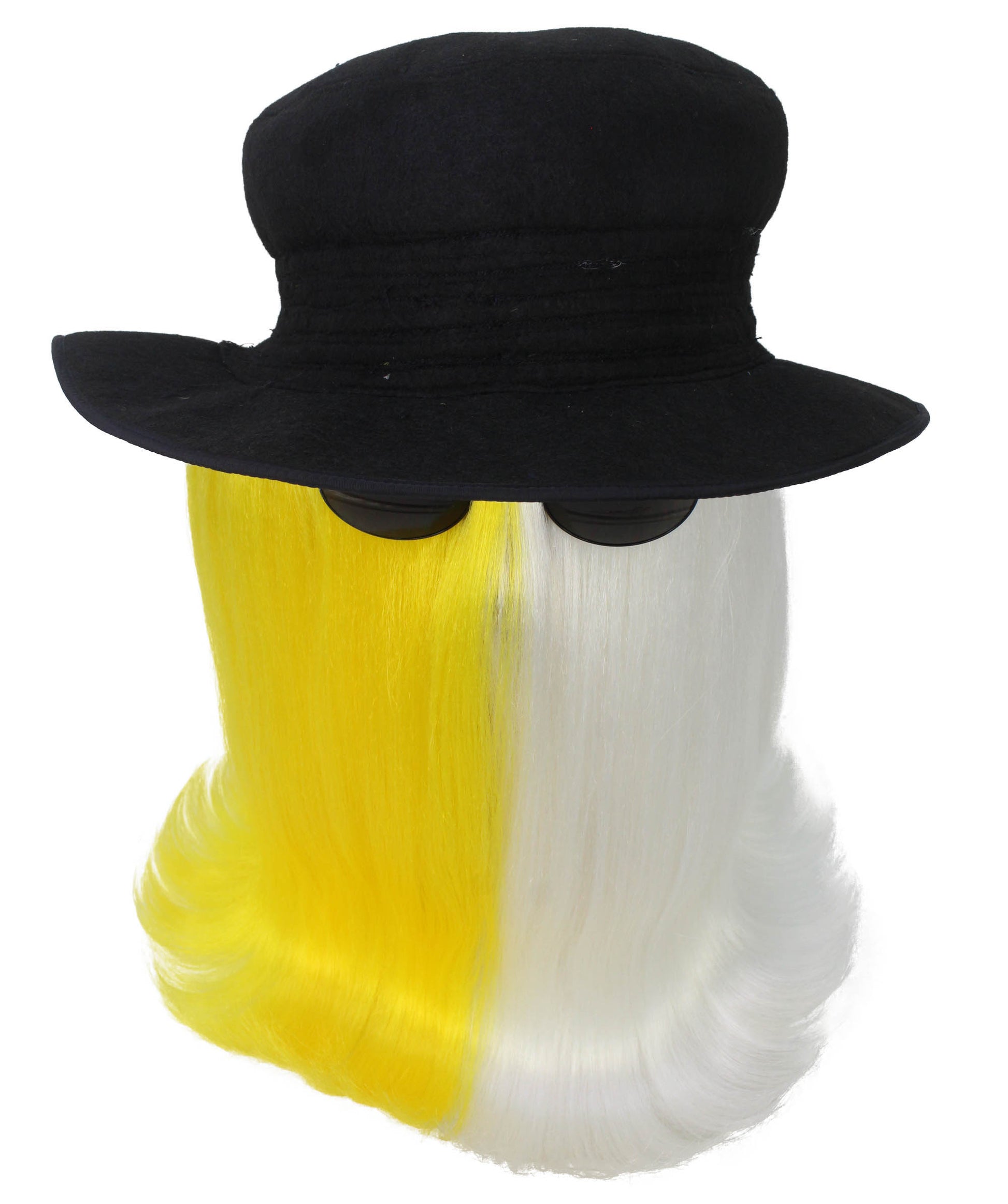 Yellow & White Straight Creature Wig