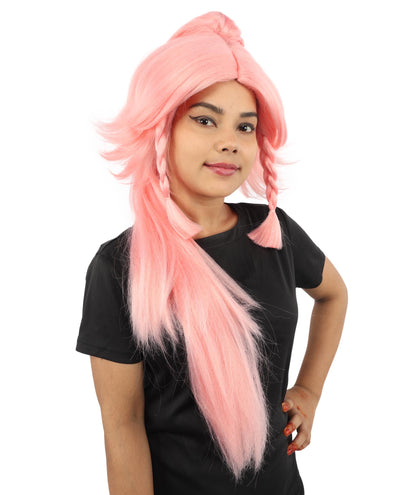 HPO Adult Women's Alien Nature Spirit Hair | Multiple Color Options | Soft Textured Bob with Beaded Braids, Heat Resistant Synthetic Fiber & Breathable Mesh | Halloween, Fantasy Roleplay, Themed Party, Theater & Carnival