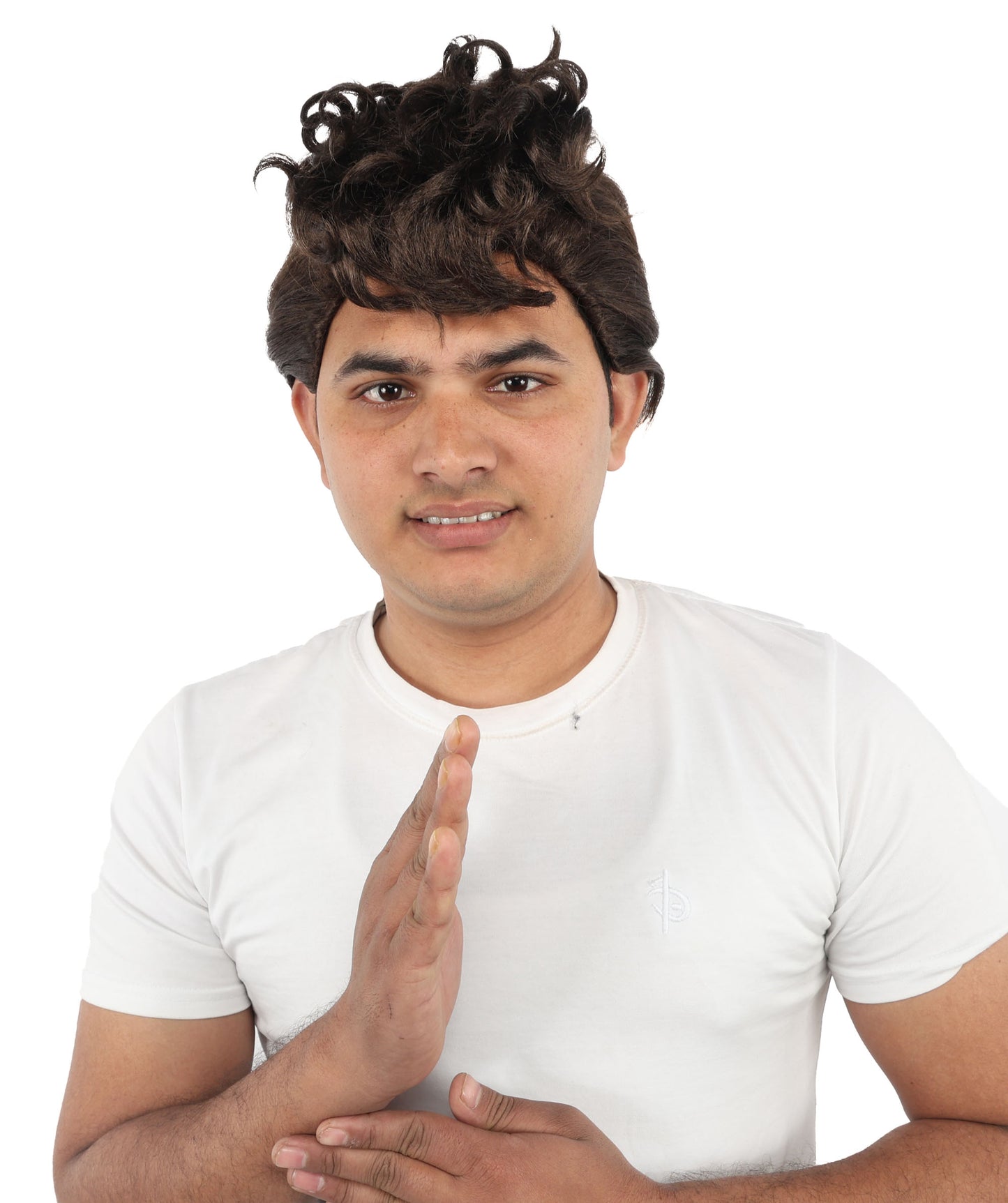 HPO Men’s Dark Brown Wig | Messy, Textured Look for Casual, Fun Styles | Ideal for Halloween, Cosplay and Themed Parties