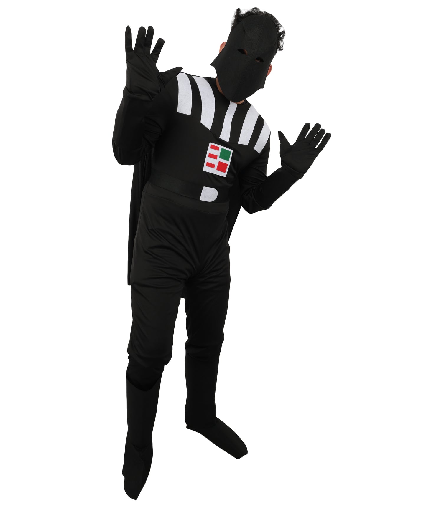 HPO Men's Youth Deluxe Black Evil Costume With Mask | Premium Tv Admired Outfit