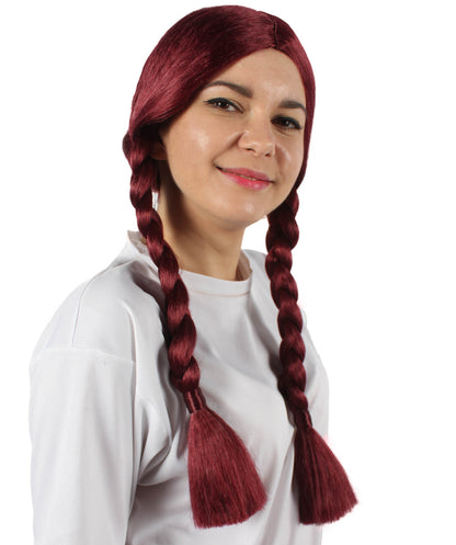 HPO Women's  Braided Gothic Wig | Multiple Color Collections TV Movie Wigs | Premium Breathable Capless Cap