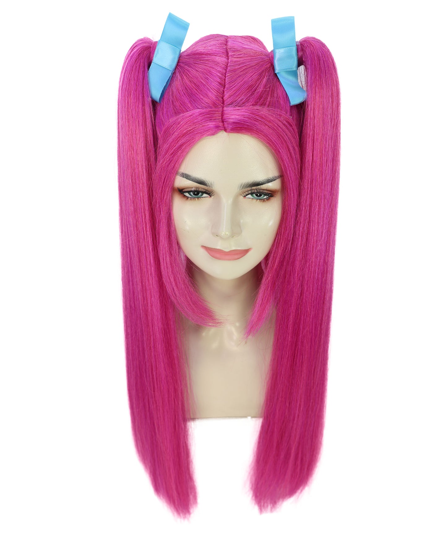 HPO Adult/Teen Women's K-pop Demon Hunters Wig Long Straight Multiple color Wig | Halloween Wig | Futuristic Pop Star Warrior Look
