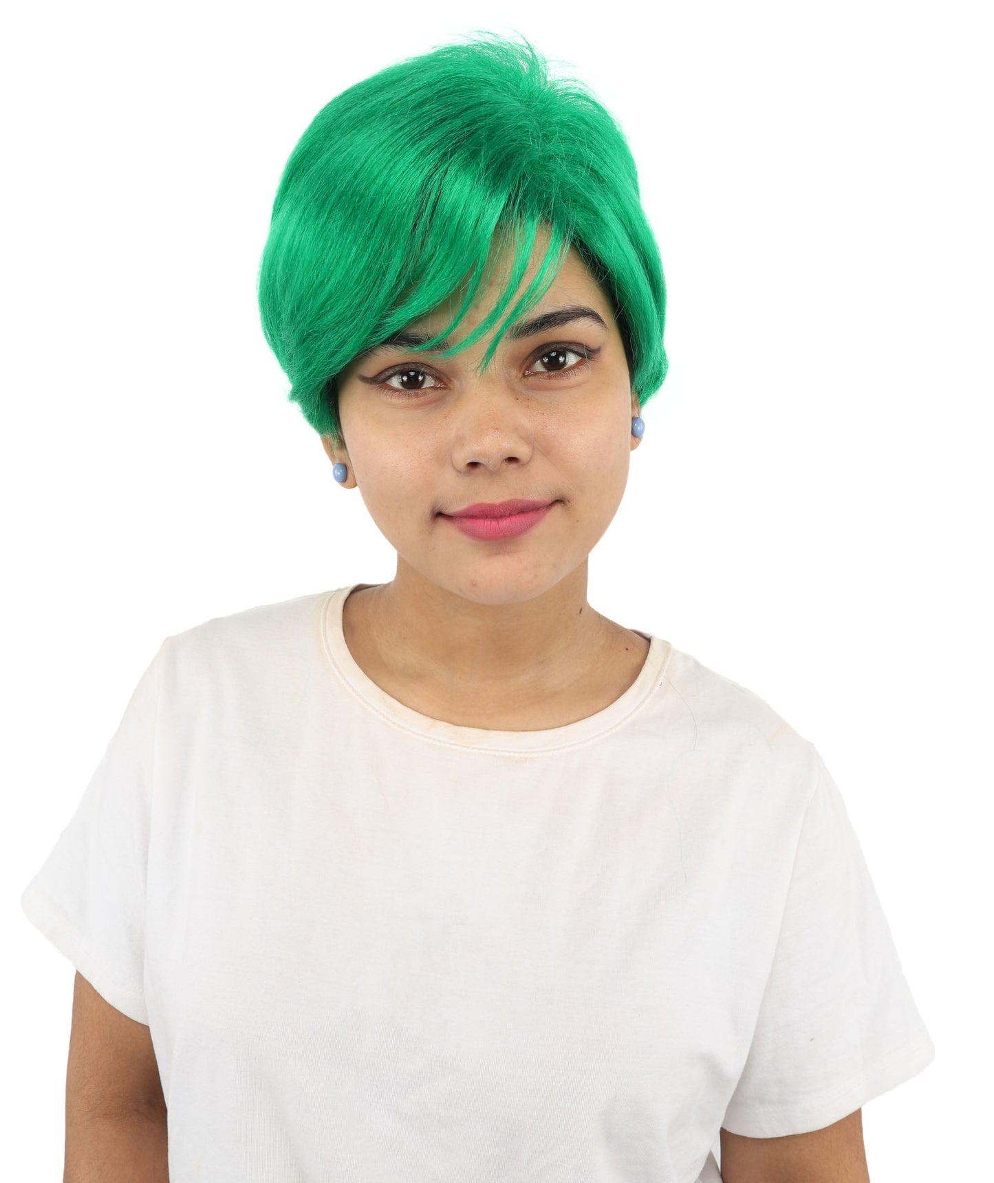 HPO Adult Women’s Short Black Wig | 10 Inch, Sleek and Smooth Bob Hairpiece | Ideal for Cosplay, Costume, and Themed Events