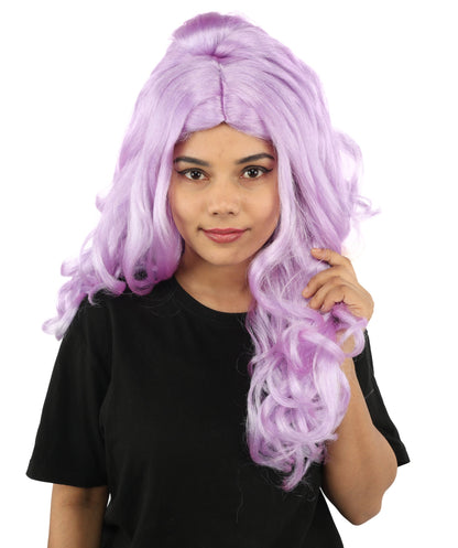 HPO Adult Long 20-Inch Curly Wig | Multiple Color Options | Ideal Cosplay, and Themed Parties | Soft, Natural-Looking, and Easy to Wear