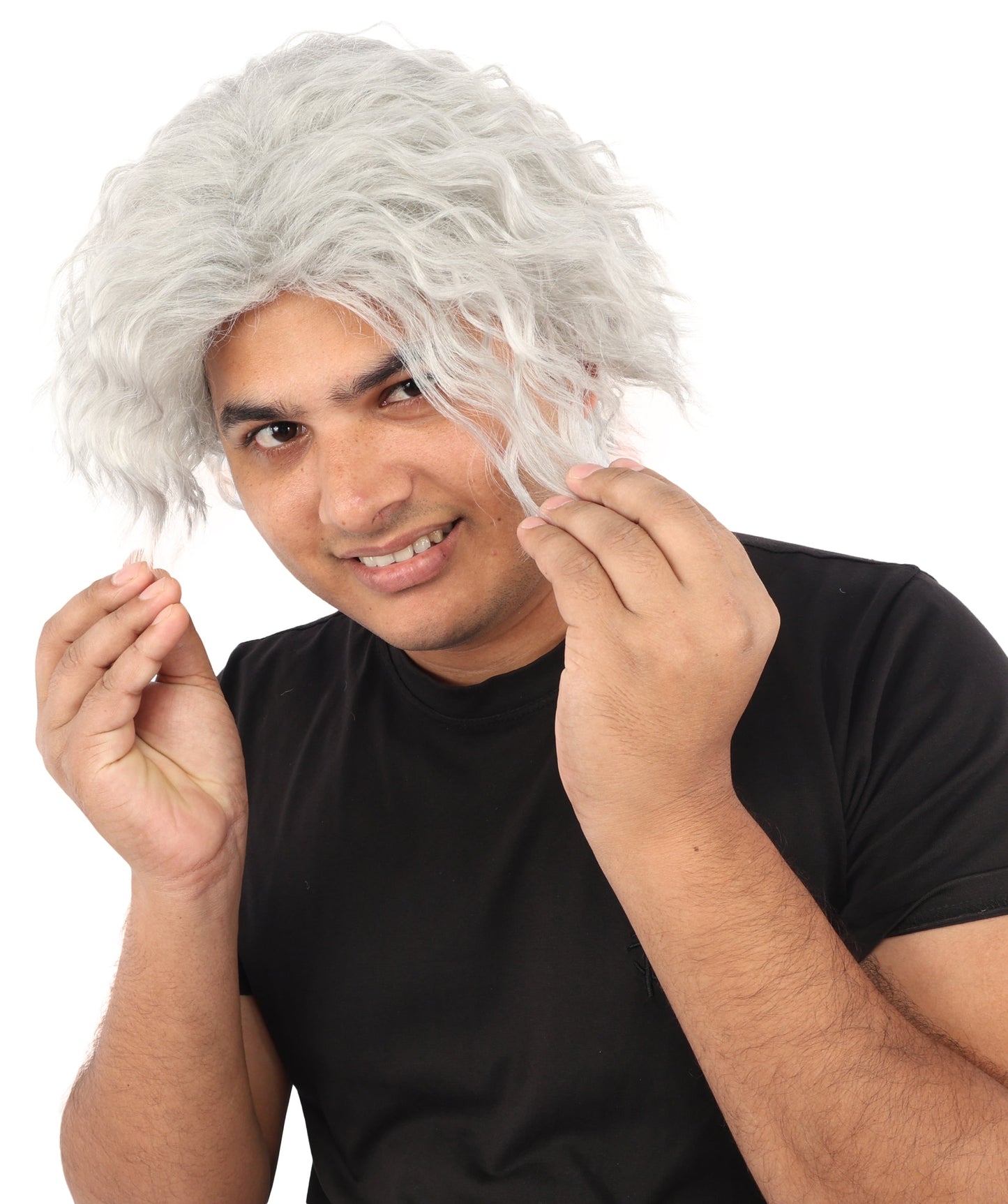 HPO Adult Men's Messy Wavy Shag Wig | Multiple Color Options | Create of synthetic fiber, relaxed tousled volume, breathable base | Party, Halloween, theater, drag, performance, costume events