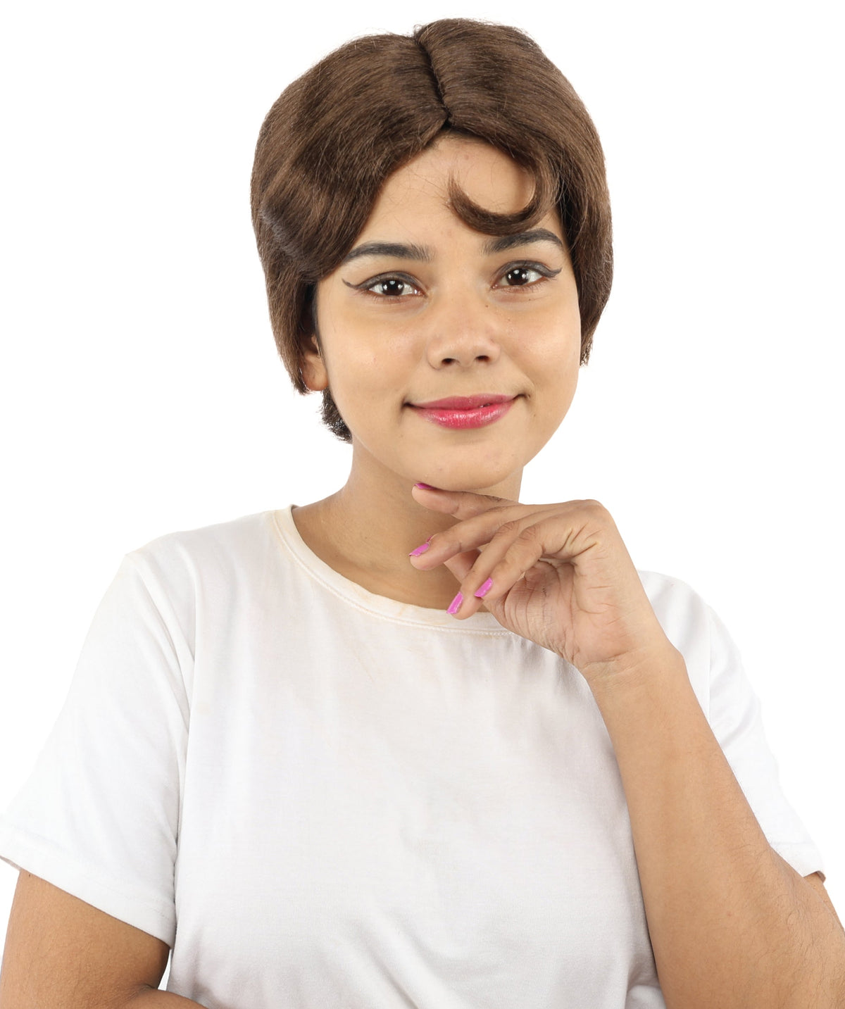 HPO Adult Women’s 10-Inch Short Wig | Multiple Color Options | Celebrity Hairpiece for Costume, Cosplay, and Themed Parties | Sleek and Modern Hairpiece for Versatile Looks