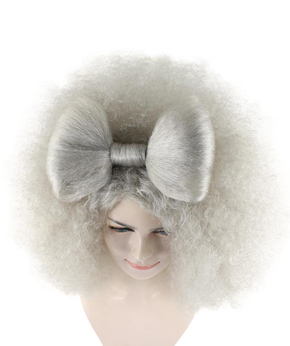 HPO Women's Jumbo Afro Small Bow Wigs Collections | Super Size Halloween Wigs | Premium Breathable Capless Cap