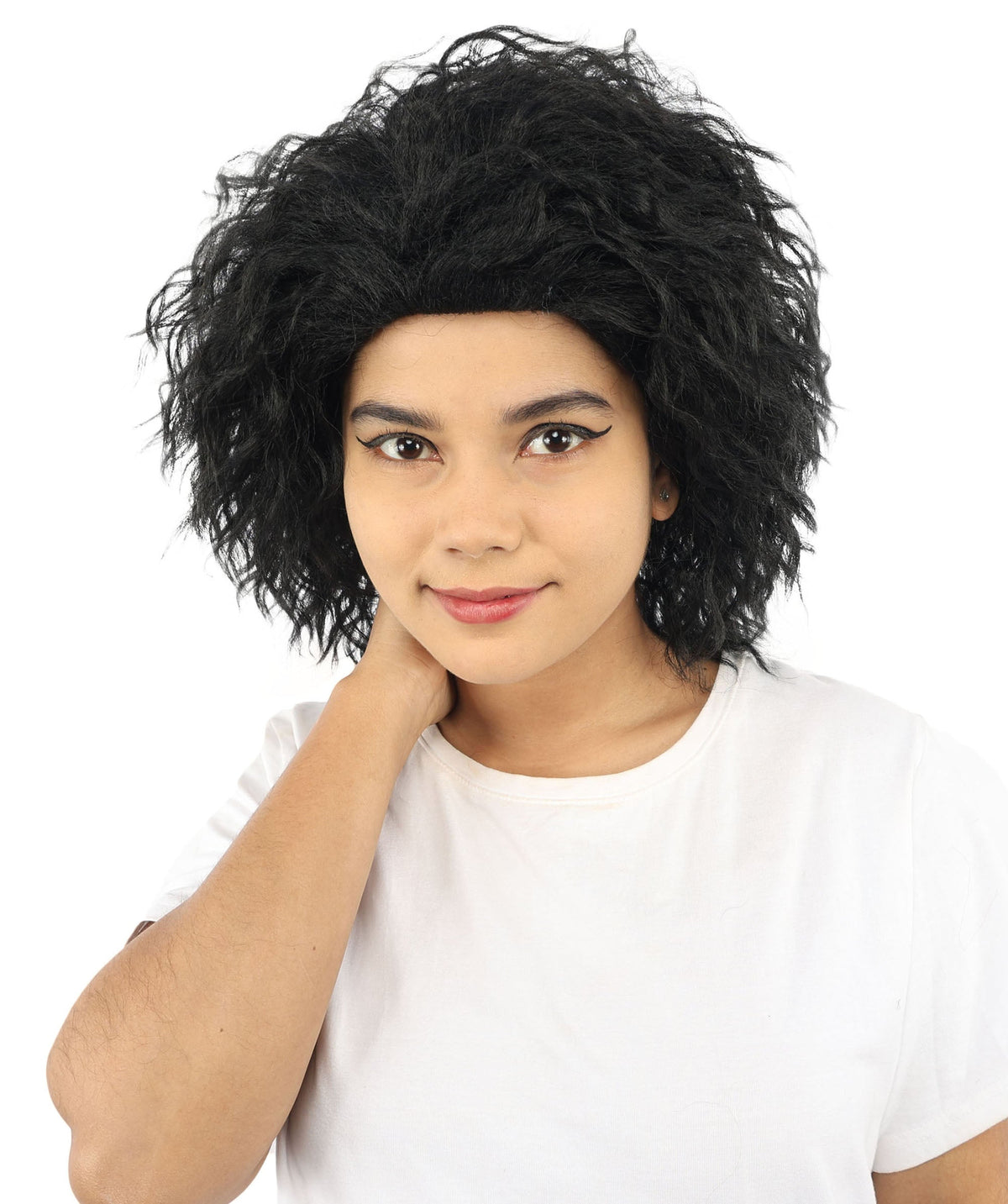 HPO Adult & Teen Women’s 15-Inch Curly Wig | Multiple Color Options | Wavy Voluminous Style | Idal for Costume, Cosplay, and Themed Events