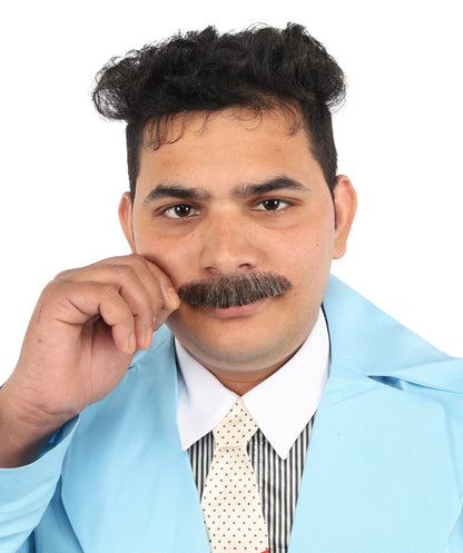 Men's Human Hair Moustache | Facial Hair Multiple Colours Option | HPO