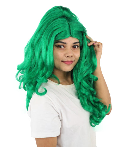 HPO Adult Long 20-Inch Curly Wig | Multiple Color Options | Ideal Cosplay, and Themed Parties | Soft, Natural-Looking, and Easy to Wear