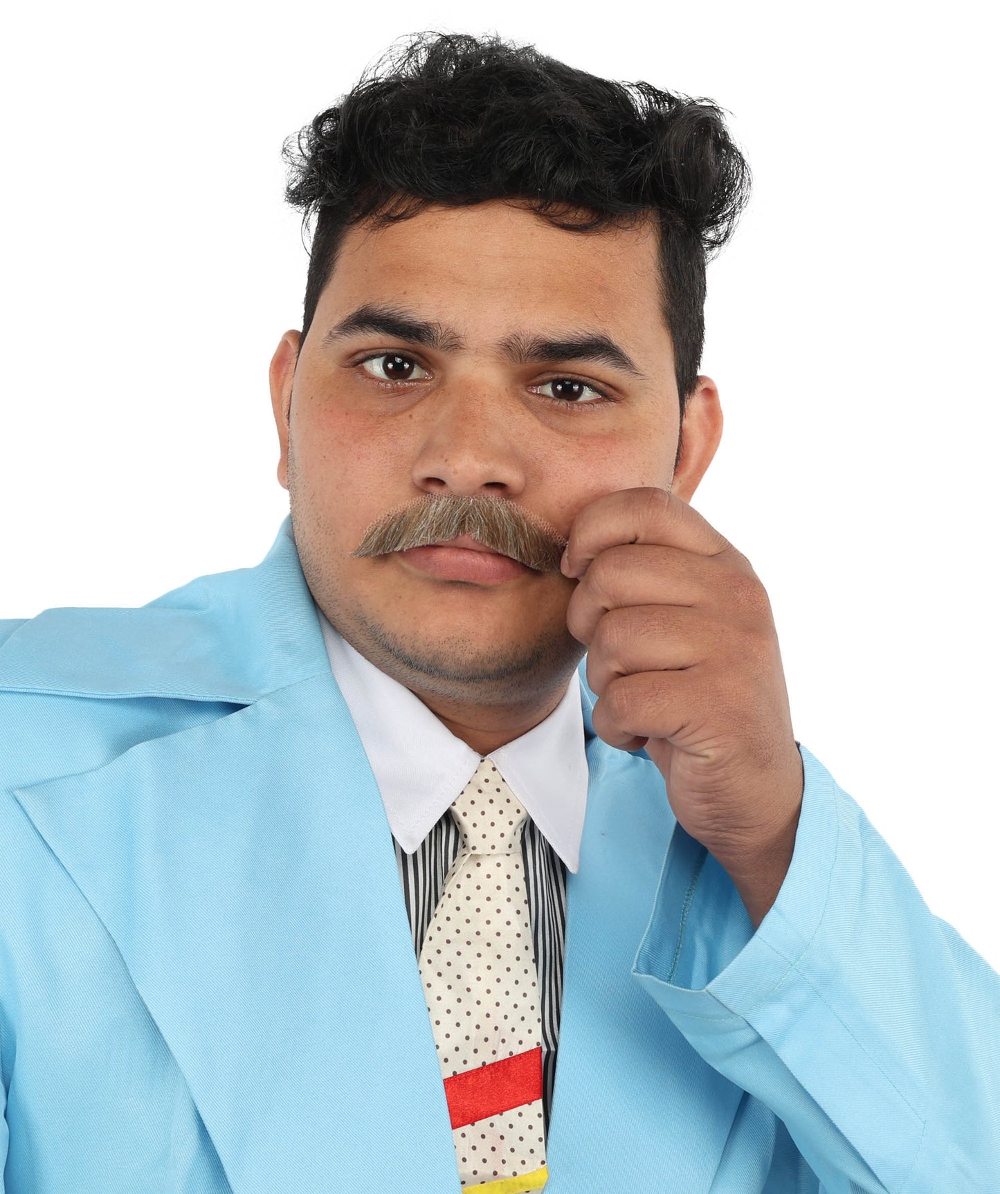 Men's Human Hair Moustache | Facial Hair Multiple Colours Option | HPO
