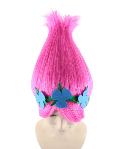 HPO Pointed Princess Troll Pointy Wig Floral Crown Bundle Adult & Teen Hairpiece