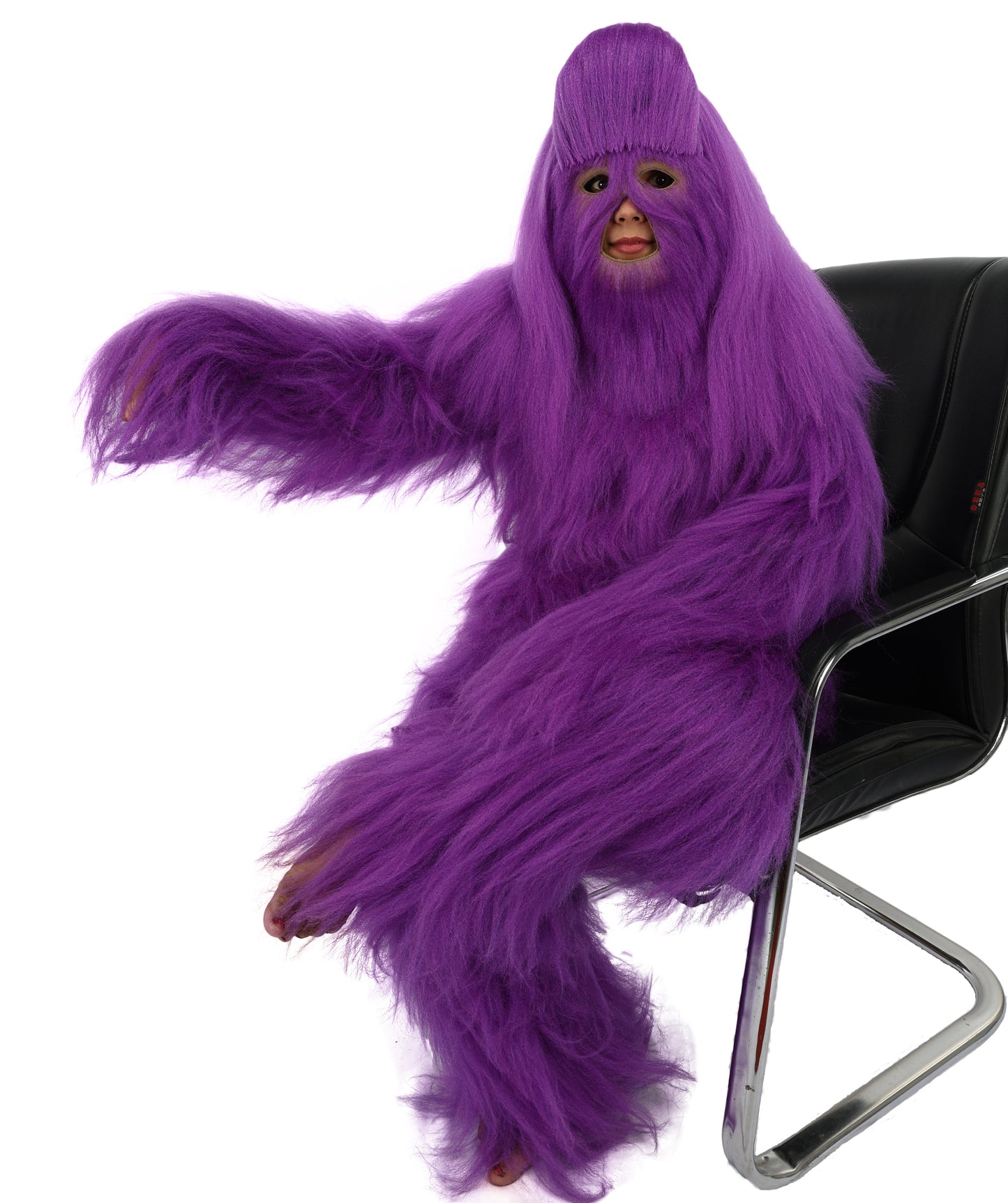 HPO Teen Extreme Hairy Person Costume Bundle & Mask Set - Full-Body Hair Suit Extra-Long Costume Wig for Halloween, Cosplay & Parties - Multiple Color Options