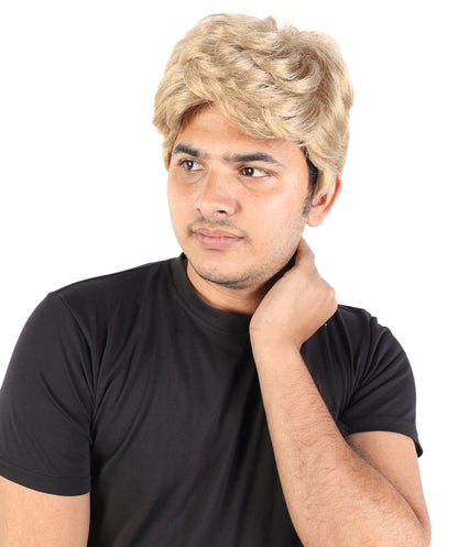 HPO Adult men's Elite Style Task Force Leader Wig | Sandy Ash Blonde Tactical Cosplay Wig with Adjustable Cap for Costume, Halloween & Conventions