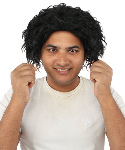 HPO Adult Men's Messy Wavy Shag Wig | Multiple Color Options | Create of synthetic fiber, relaxed tousled volume, breathable base | Party, Halloween, theater, drag, performance, costume events
