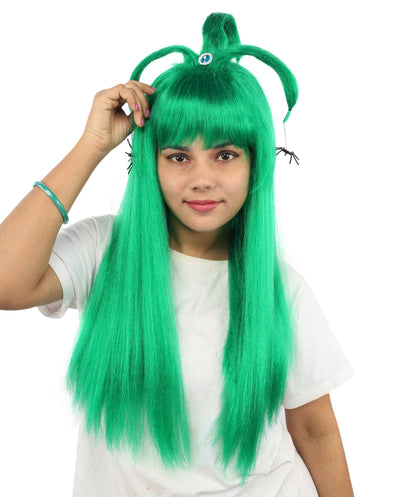 HPO Adult Women's Spider Gothic Sculpted Wig | Multiple Color Options, create of synthetic fiber, architectural spider-leg loops with blunt bangs, breathable base | Party, Halloween, theater, drag, performance, costume events