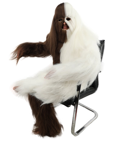 HPO  Extreme Hairy Person Two Part Costume, Mask and Bundle Set - Full-Body Hair Suit Extra-Long Costume Wig for Halloween, Cosplay & Parties - Multiple Color Options