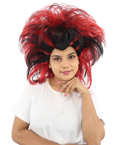 Adult Short Straight 80s Spiky Wig | Retro Punk Style Hairpiece with Breathable Cap | Ideal for Rock-Theme Parties, Cosplay & Halloween Events