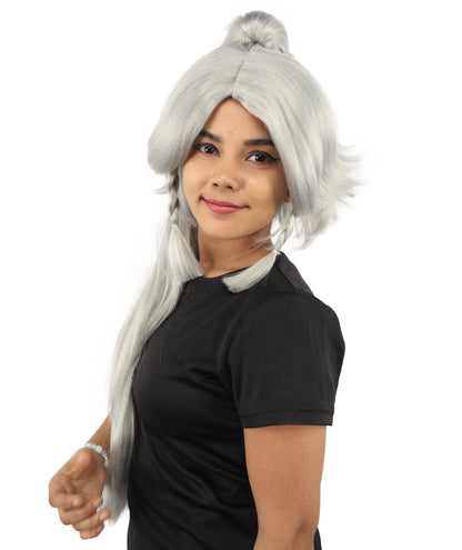 HPO Adult Women's Alien Nature Spirit Hair | Multiple Color Options | Soft Textured Bob with Beaded Braids, Heat Resistant Synthetic Fiber & Breathable Mesh | Halloween, Fantasy Roleplay, Themed Party, Theater & Carnival