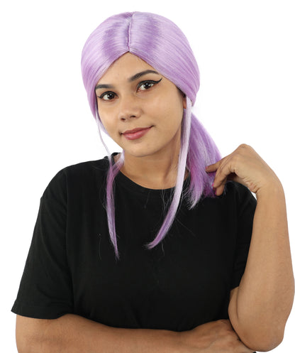 HPO Women’s Margo Gru-Inspired Long-Length Brown Wig | 17 Inch Hairpiece Halloween, Cosplay, and Themed Parties | Natural-Looking Synthetic hair with Capless Cap